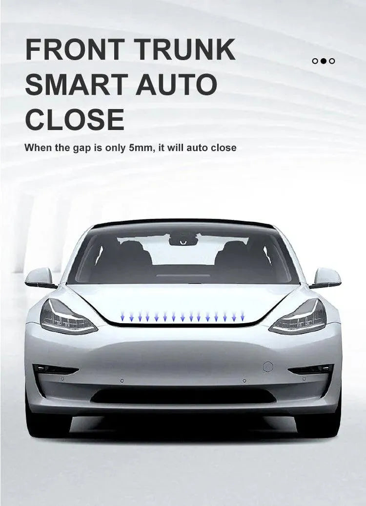 Tesla frunk is auto closing when the gap is only 5mm Tesla frunk is auto closing when the gap is only 5mm
