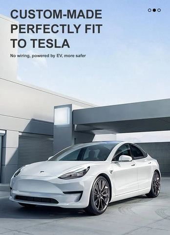 Custom-made perfectly fit to tesla. No wiring, powered by EV and more safer Custom-made perfectly fit to tesla. No wiring, powered by EV and more safer