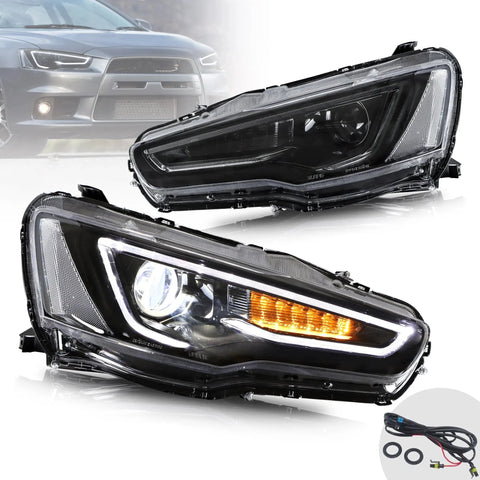 Mitsubishi Lancer 2008-2018 Evo X - Vland Sequential LED Head Lights Mitsubishi Lancer 2008-2018 Evo X - Vland Sequential LED Head Lights