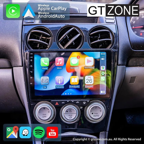 Mazda 6 Head Unit Upgrade Kit (2002-2008) - 9inch Wireless Multitouch Smartscreen with Apple Carplay Android Auto Mazda 6 Head Unit Upgrade Kit (2002-2008) - 9inch Wireless Multitouch Smartscreen with Apple Carplay Android Auto