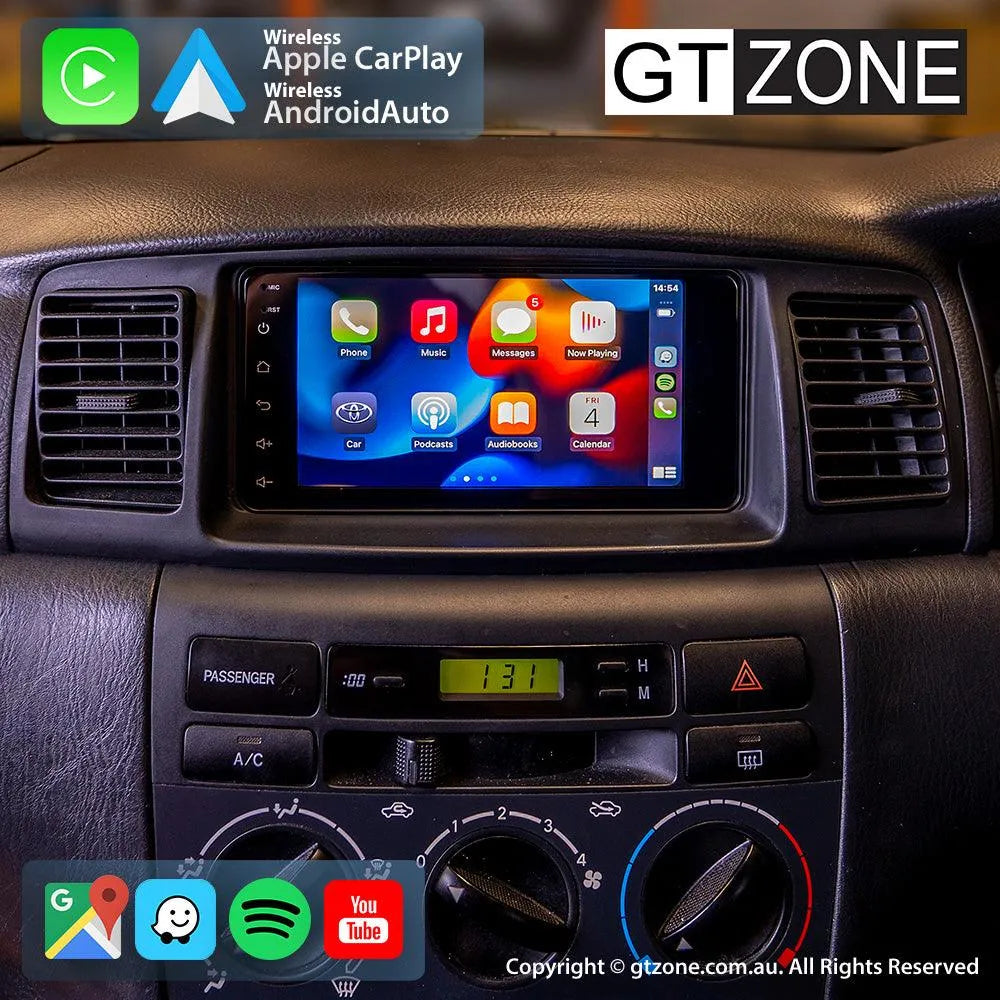 Toyota Corolla Head Unit Upgrade Kit (2002-2007) - 7inch Wireless MultiTouch Smartscreen with Apple Carplay Android Auto Toyota Corolla Head Unit Upgrade Kit (2002-2007) - 7inch Wireless MultiTouch Smartscreen with Apple Carplay Android Auto
