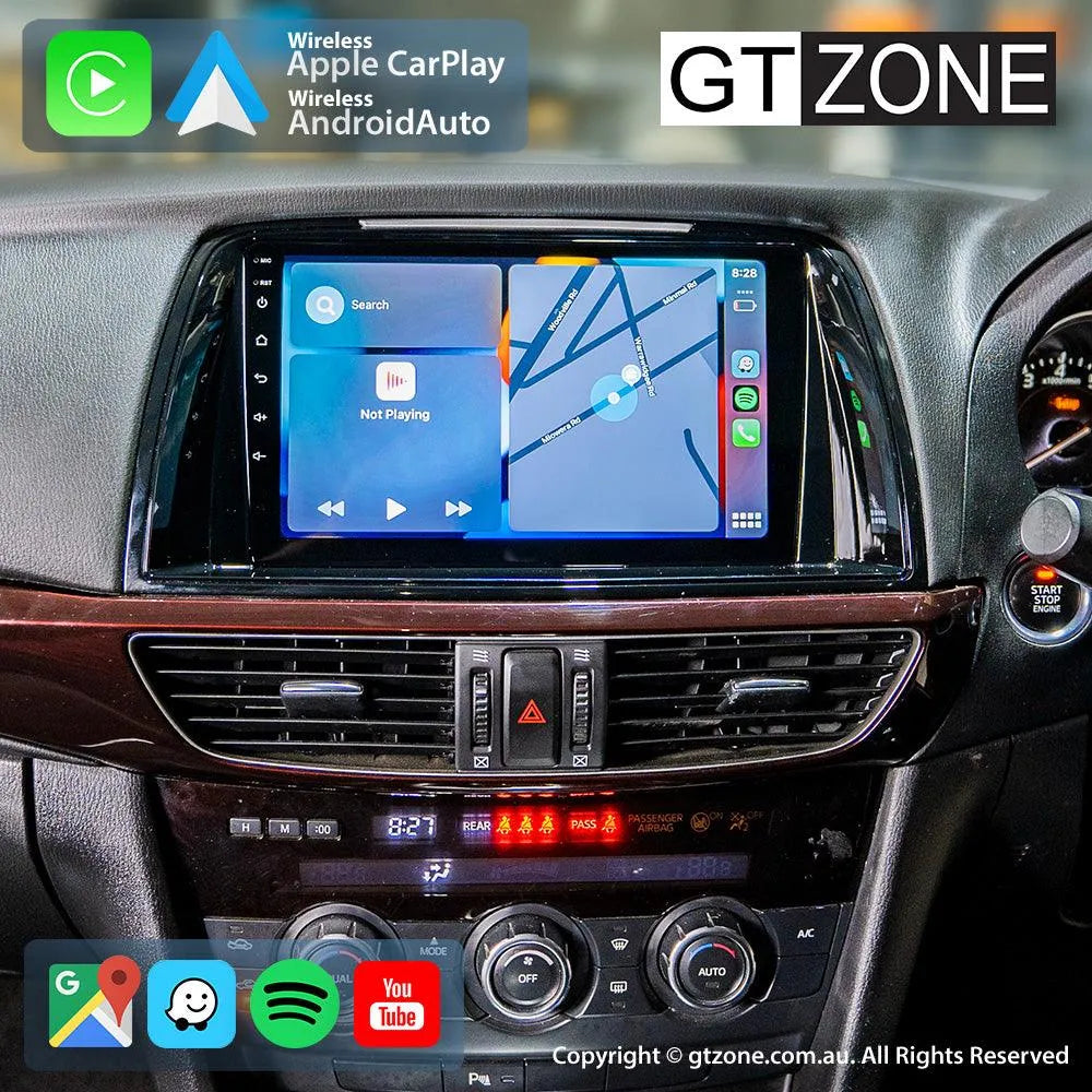 Mazda 6 Head Unit Upgrade Kit (2013) - 9inch Wireless Multitouch Smartscreen with Apple Carplay Android Auto Mazda 6 Head Unit Upgrade Kit (2013) - 9inch Wireless Multitouch Smartscreen with Apple Carplay Android Auto