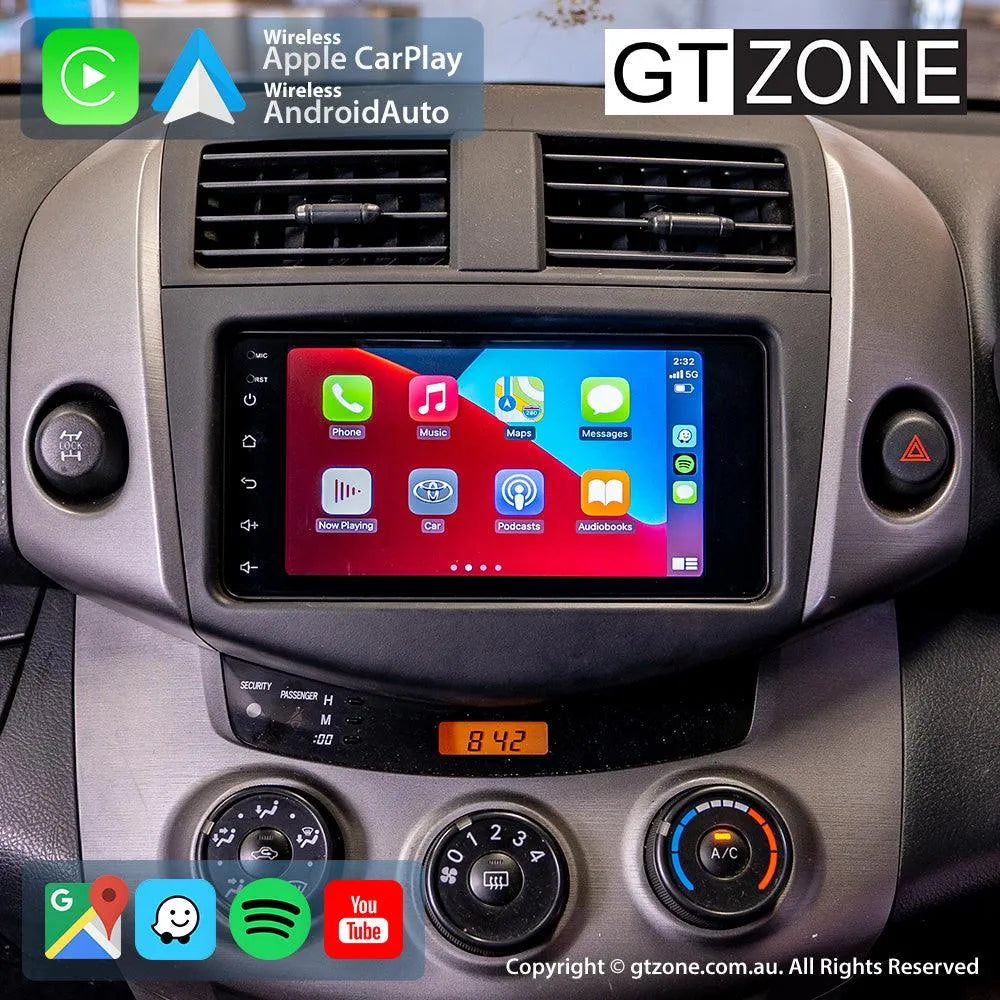 Toyota RAV4 Head Unit Upgrade Kit (2006-2011) - 7inch Wireless Multitouch Smartscreen with Apple Carplay Android Auto Toyota RAV4 Head Unit Upgrade Kit (2006-2011) - 7inch Wireless Multitouch Smartscreen with Apple Carplay Android Auto