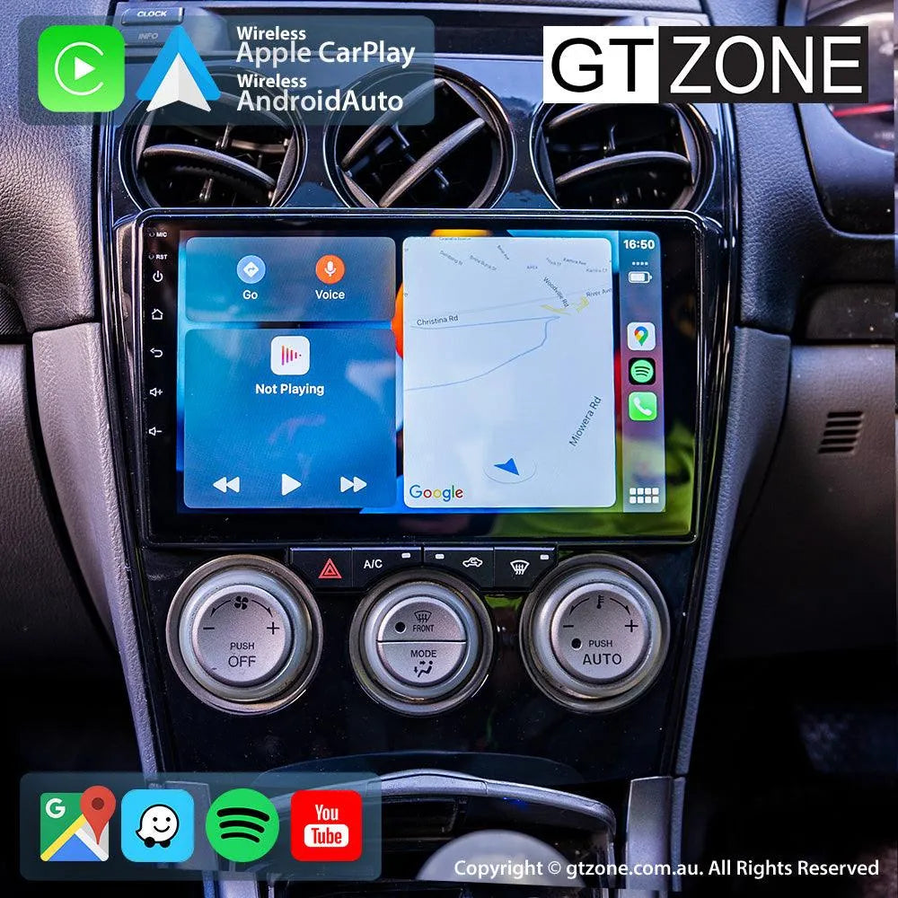 Mazda 6 Head Unit Upgrade Kit (2002-2008) - 9inch Wireless Multitouch Smartscreen with Apple Carplay Android Auto Mazda 6 Head Unit Upgrade Kit (2002-2008) - 9inch Wireless Multitouch Smartscreen with Apple Carplay Android Auto