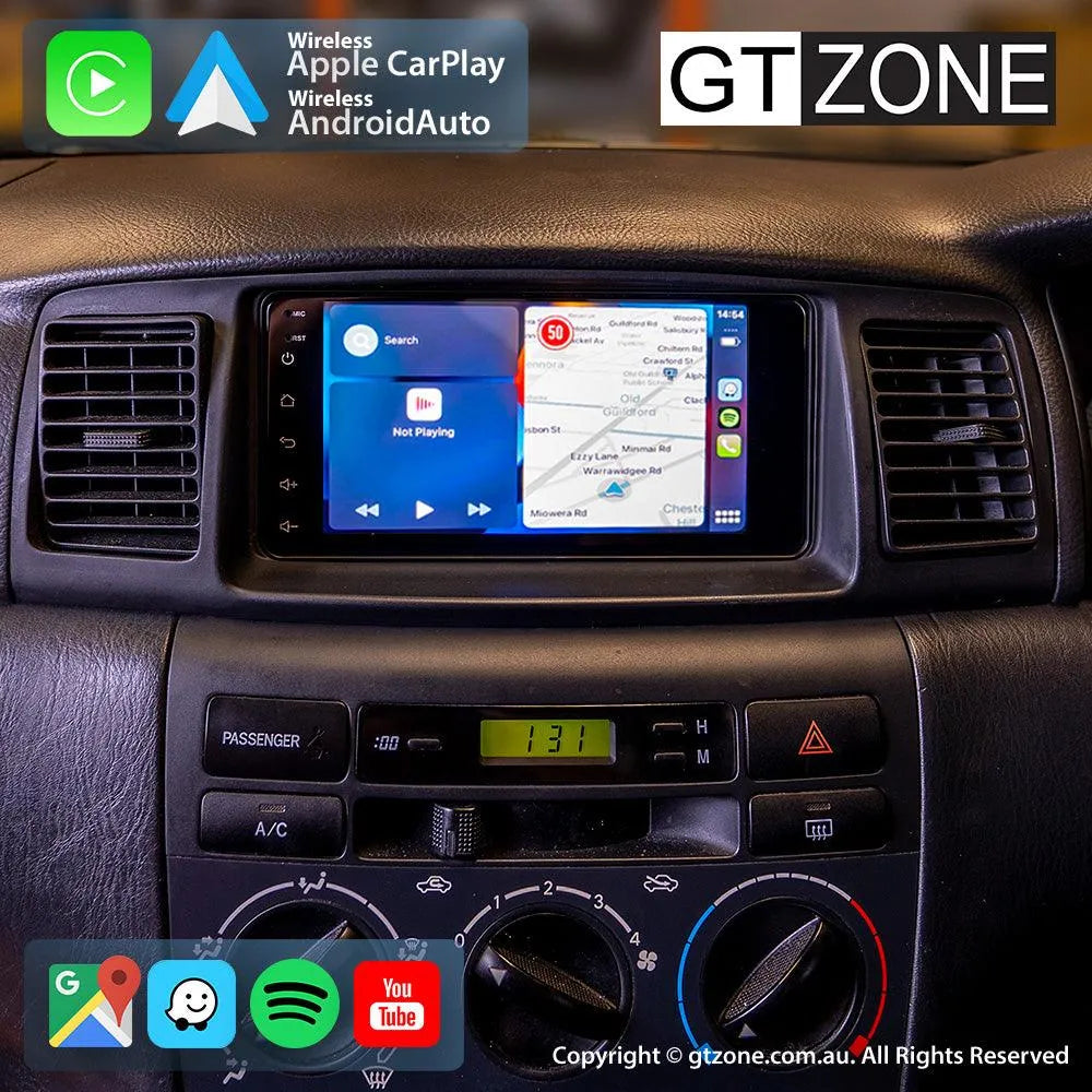 Toyota Corolla Head Unit Upgrade Kit (2002-2007) - 7inch Wireless MultiTouch Smartscreen with Apple Carplay Android Auto Toyota Corolla Head Unit Upgrade Kit (2002-2007) - 7inch Wireless MultiTouch Smartscreen with Apple Carplay Android Auto