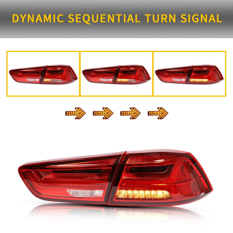 Mitsubishi Lancer 2008-2018 Evo X - Vland Sequential LED Tail Lights Mitsubishi Lancer 2008-2018 Evo X - Vland Sequential LED Tail Lights