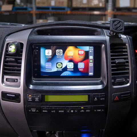 Toyota Prado 120-Series Head Unit Upgrade Kit (2003-2009) - 7inch Wireless Multitouch Smartscreen with Apple Carplay Android Auto Toyota Prado 120-Series Head Unit Upgrade Kit (2003-2009) - 7inch Wireless Multitouch Smartscreen with Apple Carplay Android Auto