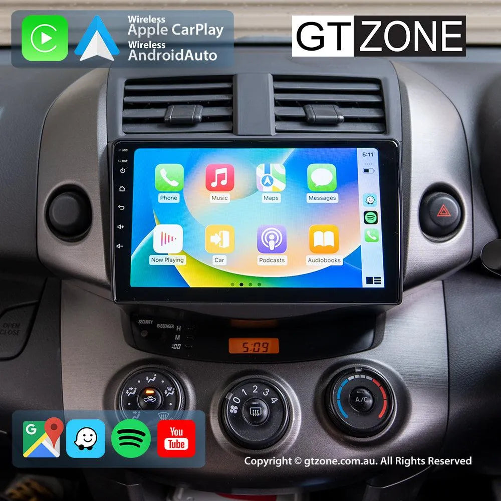 Toyota RAV4 Head Unit Upgrade Kit (2006-2011) - 9inch Wireless Multitouch Smartscreen with Apple Carplay Android Auto Toyota RAV4 Head Unit Upgrade Kit (2006-2011) - 9inch Wireless Multitouch Smartscreen with Apple Carplay Android Auto