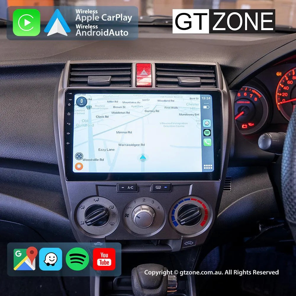 Honda City Head Unit Upgrade Kit (2009-2012) - 10inch Wireless Multitouch Smartscreen with Apple Carplay Android Auto Honda City Head Unit Upgrade Kit (2009-2012) - 10inch Wireless Multitouch Smartscreen with Apple Carplay Android Auto