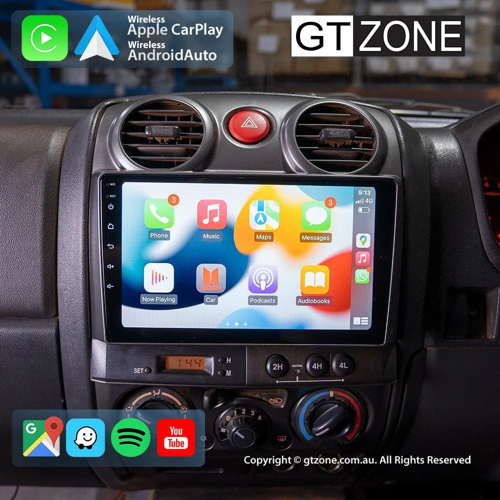 Isuzu D-Max Head Unit Upgrade Kit (2009-2012) - 9inch Wireless Multitouch Smartscreen with Apple Carplay Android Auto Isuzu D-Max Head Unit Upgrade Kit (2009-2012) - 9inch Wireless Multitouch Smartscreen with Apple Carplay Android Auto