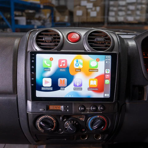 Isuzu D-Max Head Unit Upgrade Kit (2009-2012) - 9inch Wireless Multitouch Smartscreen with Apple Carplay Android Auto Isuzu D-Max Head Unit Upgrade Kit (2009-2012) - 9inch Wireless Multitouch Smartscreen with Apple Carplay Android Auto