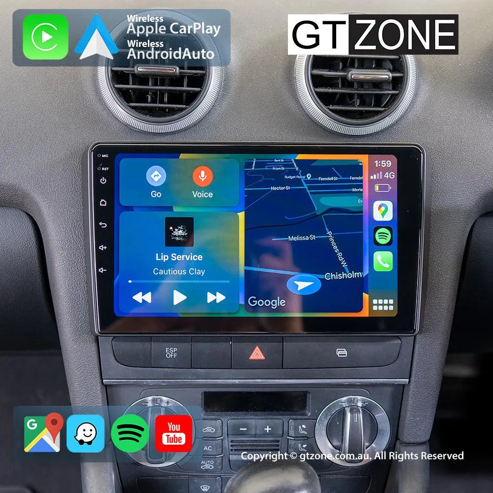Audi A3 Head Unit Upgrade Kit (2006-2012) - 9inch Wireless Multitouch Smartscreen with Apple Carplay Android Auto Audi A3 Head Unit Upgrade Kit (2006-2012) - 9inch Wireless Multitouch Smartscreen with Apple Carplay Android Auto