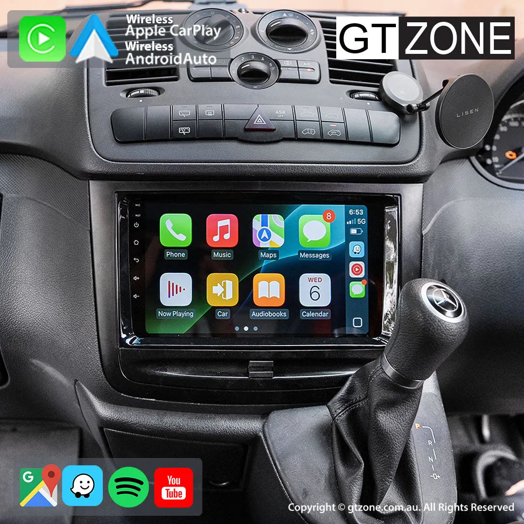 Mercedes Benz Vito Head Unit Upgrade Kit (2006-2014) - 9inch Wireless Multitouch Smartscreen with Apple Carplay Android Auto Mercedes Benz Vito Head Unit Upgrade Kit (2006-2014) - 9inch Wireless Multitouch Smartscreen with Apple Carplay Android Auto