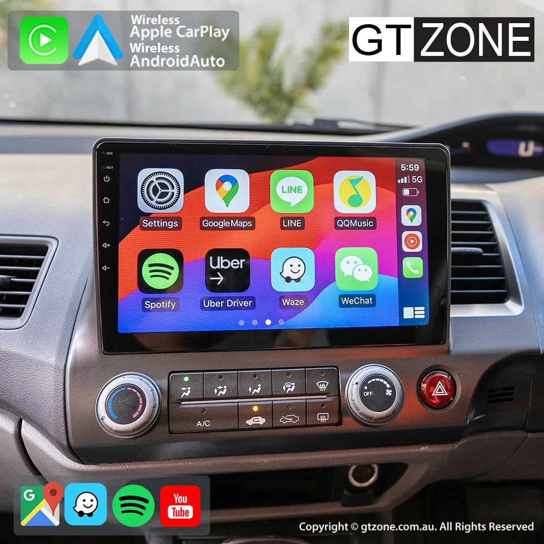 Honda Civic Head Unit Upgrade Kit (2006-2011) - 9inch Wireless Multitouch Smartscreen with Apple Carplay Android Auto (Copy) Honda Civic Head Unit Upgrade Kit (2006-2011) - 9inch Wireless Multitouch Smartscreen with Apple Carplay Android Auto (Copy)