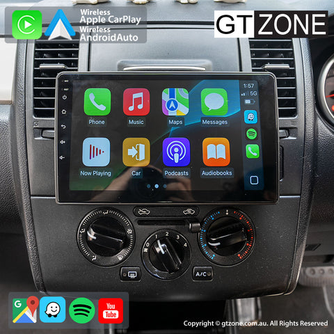 Nissan Tiida Head Unit Upgrade Kit (2006-2013) - 9 inch Wireless Apple Carplay Android Auto Nissan Tiida Head Unit Upgrade Kit (2006-2013) - 9 inch Wireless Apple Carplay Android Auto