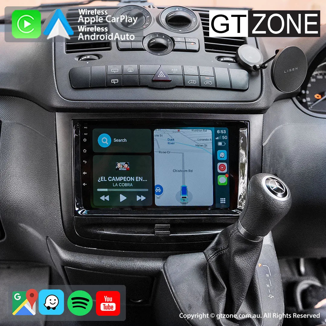 Mercedes Benz Vito Head Unit Upgrade Kit (2006-2014) - 9inch Wireless Multitouch Smartscreen with Apple Carplay Android Auto Mercedes Benz Vito Head Unit Upgrade Kit (2006-2014) - 9inch Wireless Multitouch Smartscreen with Apple Carplay Android Auto