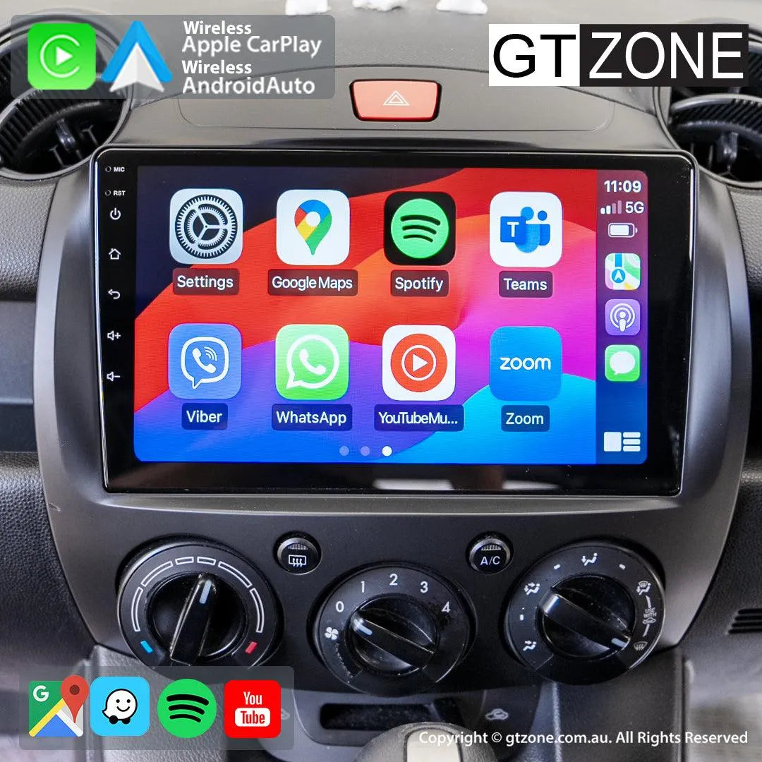 Mazda 2 Apple Carplay & Android Auto Upgrade Kit (2007-2014) - 9 inch Touchscreen Car Stereo Head Unit Mazda 2 Apple Carplay & Android Auto Upgrade Kit (2007-2014) - 9 inch Touchscreen Car Stereo Head Unit