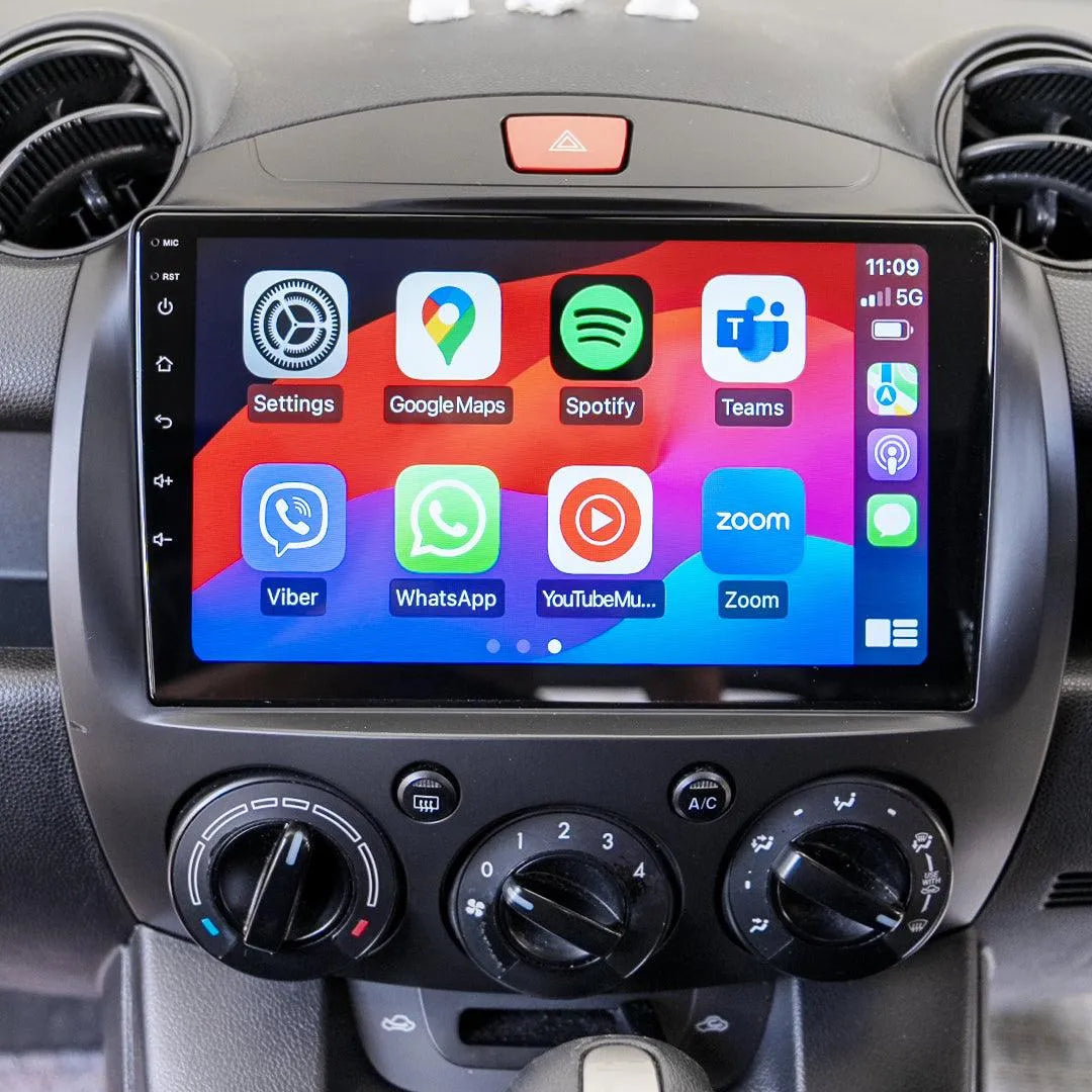 Mazda 2 Apple Carplay & Android Auto Upgrade Kit (2007-2014) - 9 inch Touchscreen Car Stereo Head Unit Mazda 2 Apple Carplay & Android Auto Upgrade Kit (2007-2014) - 9 inch Touchscreen Car Stereo Head Unit
