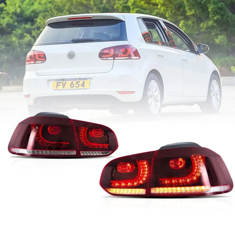 VW Golf Mk6 Sequential Red LED Tail Lights Vland - gtzone VW Golf Mk6 Sequential Red LED Tail Lights Vland - gtzone