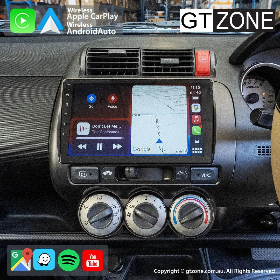 Honda Jazz Head Unit Upgrade Kit (2002-2008) - 9inch Wireless Multitouch Smartscreen with Apple Carplay Android Auto Honda Jazz Head Unit Upgrade Kit (2002-2008) - 9inch Wireless Multitouch Smartscreen with Apple Carplay Android Auto