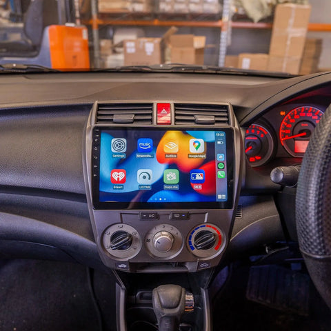Honda City Head Unit Upgrade Kit (2009-2012) - 10inch Wireless Multitouch Smartscreen with Apple Carplay Android Auto Honda City Head Unit Upgrade Kit (2009-2012) - 10inch Wireless Multitouch Smartscreen with Apple Carplay Android Auto