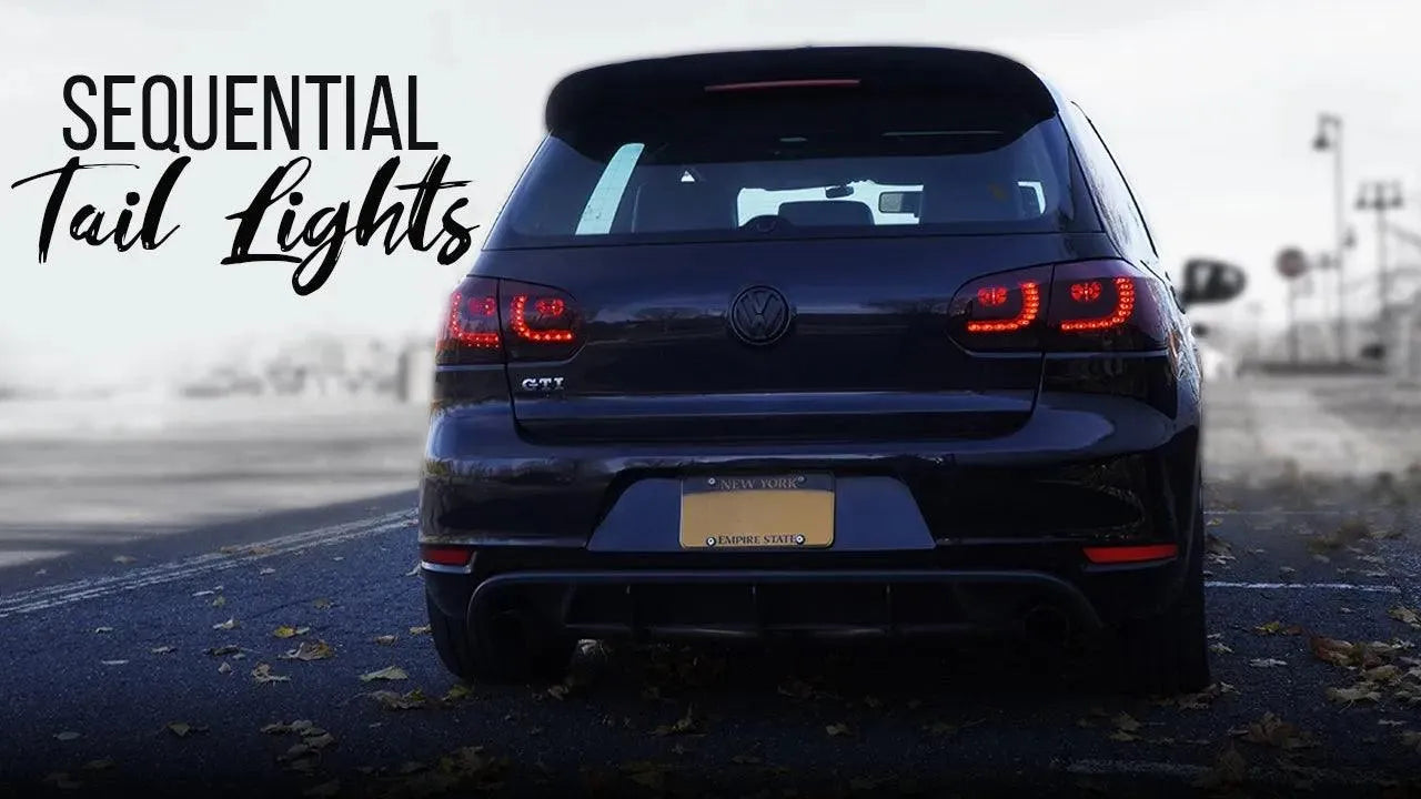 VW Golf Mk6 Sequential Red LED Tail Lights Vland - gtzone VW Golf Mk6 Sequential Red LED Tail Lights Vland - gtzone