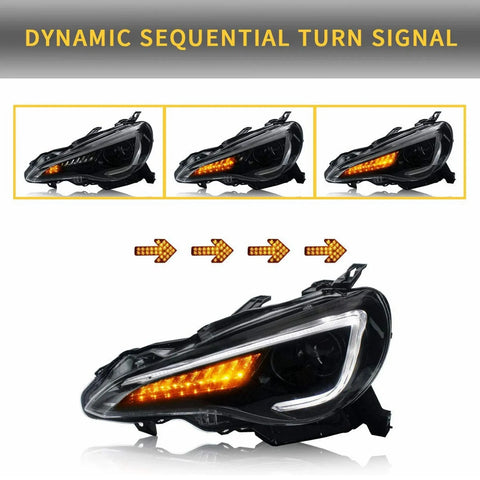 Toyota 86 Subaru BRZ 2012-2021 - Vland Sequential Head Lights Toyota 86 Subaru BRZ 2012-2021 - Vland Sequential Head Lights