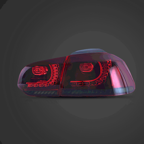 VW Golf Mk6 Sequential Red LED Tail Lights Vland - gtzone VW Golf Mk6 Sequential Red LED Tail Lights Vland - gtzone