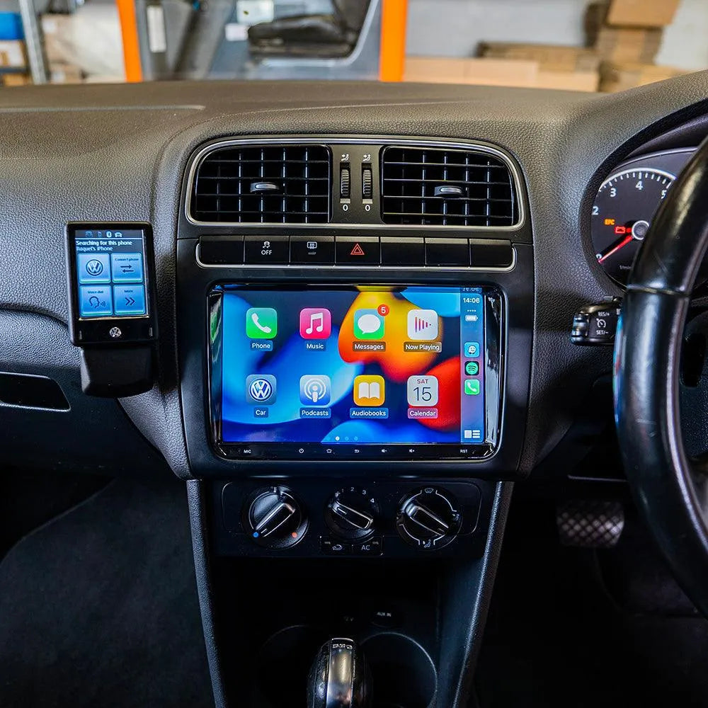 Volkswagen Polo Head Unit Upgrade Kit (2010-2014) - 9inch Wireless Multitouch Smartscreen with Apple Carplay Android Auto