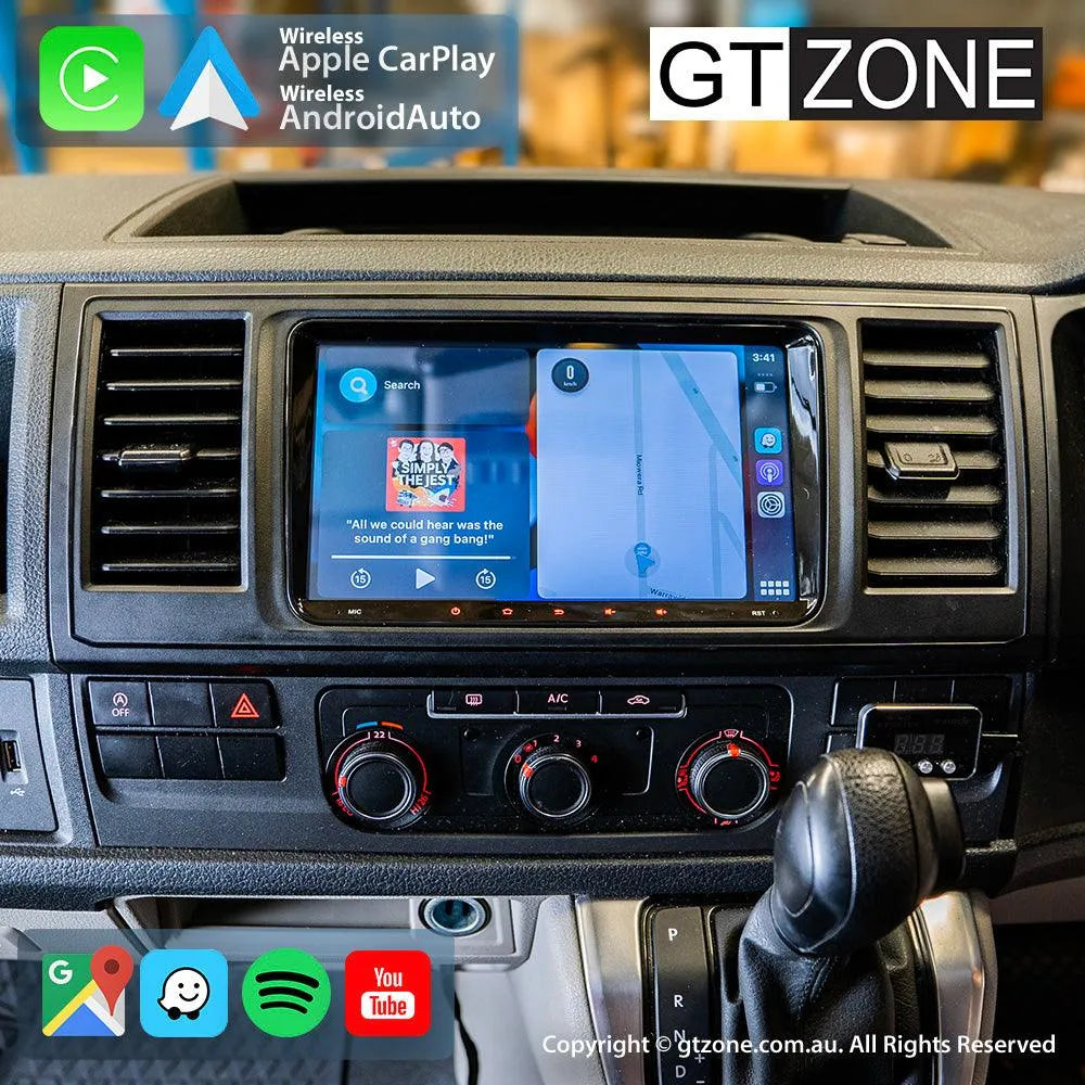 Volkswagen Transporter T6 Head Unit Upgrade Kit (2016-2019) - 9inch Wireless Multitouch Smartscreen with Apple Carplay Android Auto
