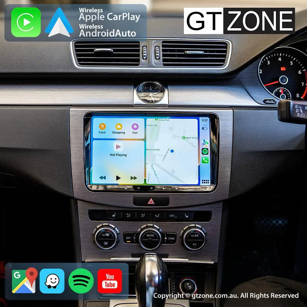 Volkswagen Passat Head Unit Upgrade Kit (2006-2015) - 9inch Wireless Multitouch Smartscreen with Apple Carplay Android Auto
