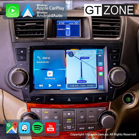 Toyota Kluger Grande Carplay Android Auto Head Unit Stereo 2007-2013 - gtzone