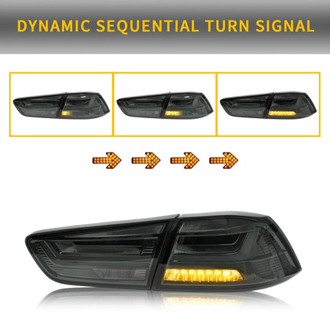 Mitsubishi Lancer 2008-2018 Evo X - Vland Sequential LED Tail Lights