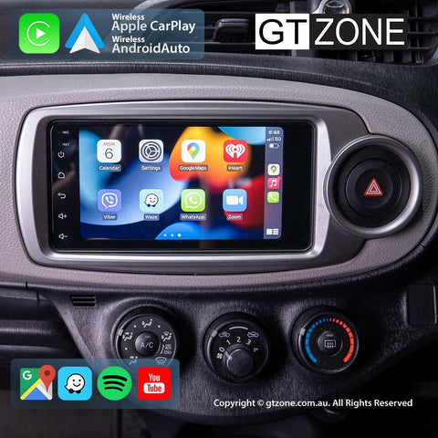 Toyota Yaris Head Unit Upgrade Kit (2011-2013) - 7inch Wireless Multitouch Smartscreen with Apple Carplay Android Auto