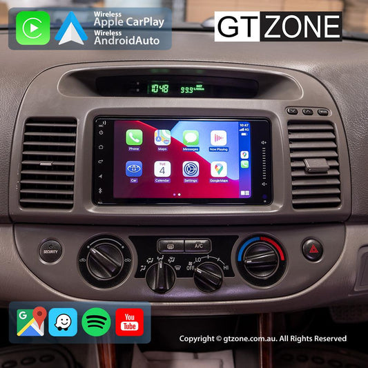 Toyota Camry Head Unit Upgrade Kit (2002-2006) - 7inch Wireless MultiTouch Smartscreen with Apple Carplay Android Auto 1000