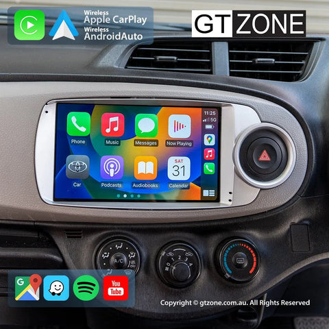 Toyota Yaris Head Unit Upgrade Kit (2005-2011) - 9inch Wireless Multitouch Smartscreen with Apple Carplay Android Auto