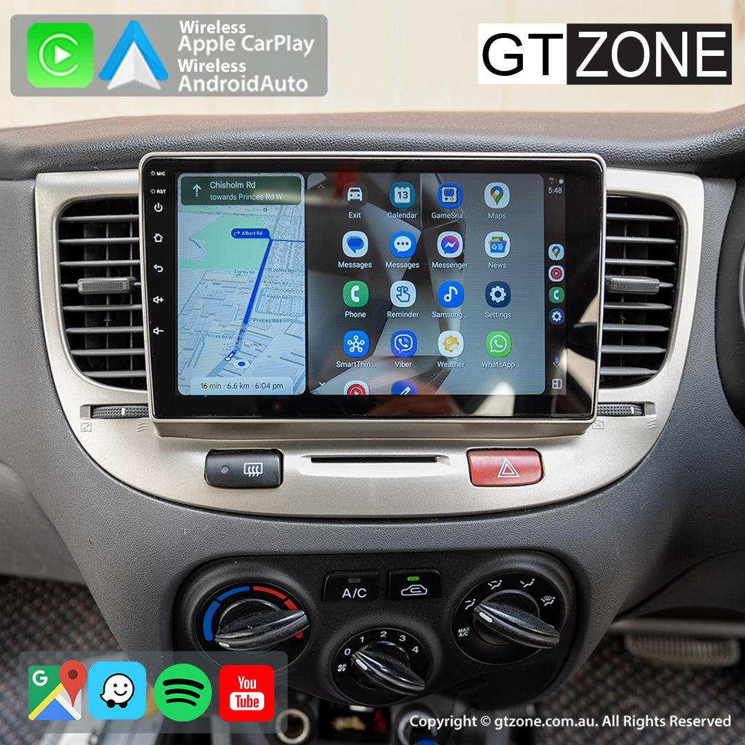 Kia Rio Head Unit Upgrade Kit (2005-2011) - 9inch Wireless Multitouch Smartscreen with Apple Carplay Android Auto