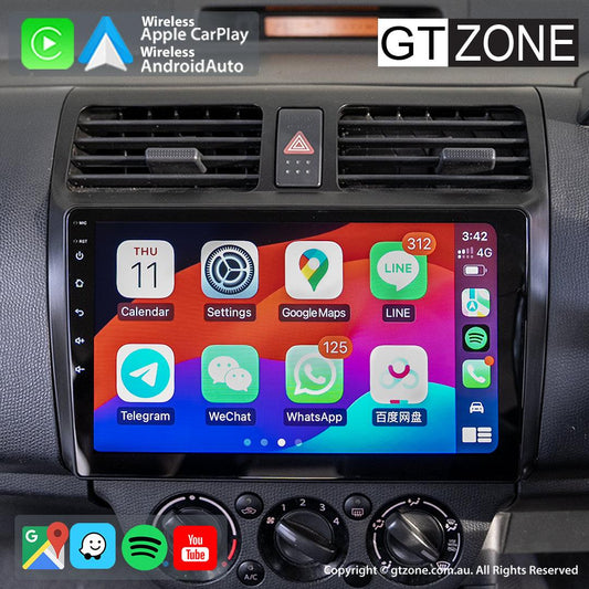 Suzuki Swift Head Unit Upgrade Kit (2005-2010) - 9inch Wireless Multitouch Smartscreen with Apple Carplay Android Auto (Copy) 1080