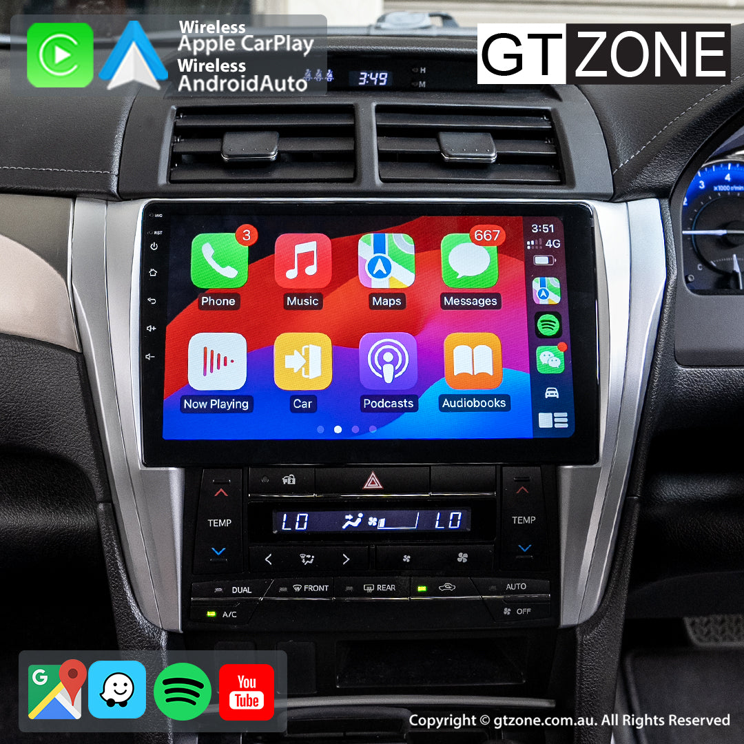 Toyota Camry Aurion Head Unit Upgrade Kit (2015-2018) - 10inch Wireless MultiTouch Smartscreen with Apple Carplay Android Auto (Copy)