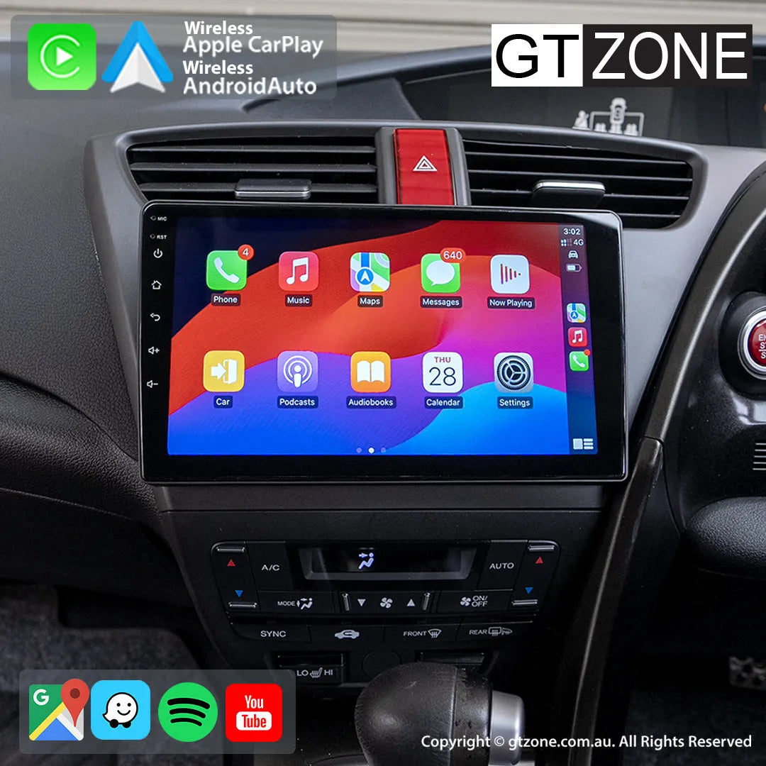 Honda Civic Hatchback Head Unit Upgrade Kit (2012-2015) - 9inch Wireless Apple Carplay Android Auto