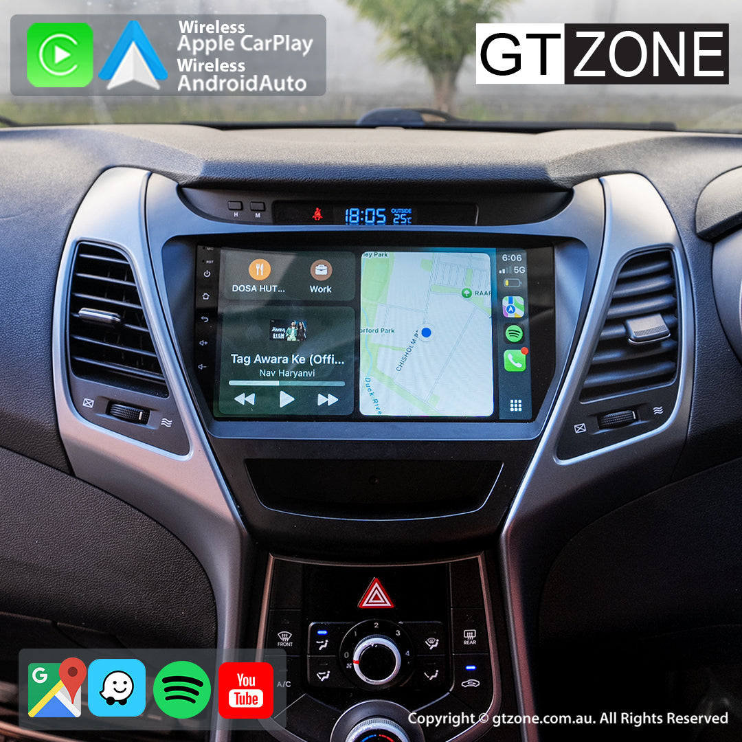 Hyundai Elantra Head Unit Upgrade Kit (2013-2015) - 9inch Wireless Apple CarPlay Android Auto