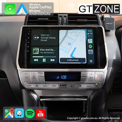 Toyota Prado 150-Series Head Unit Upgrade Kit (2018-2020) - 10inch Stereo with Wireless Apple Carplay Android Auto