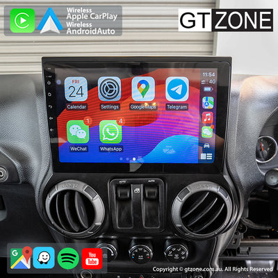 Jeep Wrangler Head Unit Upgrade Kit (2007-2015) - 10inch Touchscreen with Wireless Apple Carplay & Android Auto