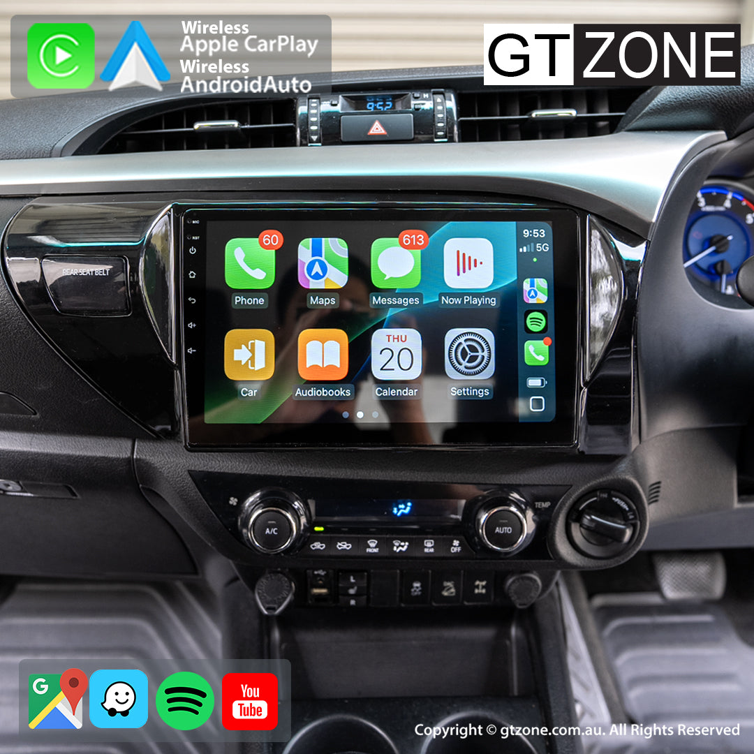 Toyota Hilux N80 Head Unit Upgrade Kit (2015-Present) - 10inch Wireless Apple Carplay & Android Auto