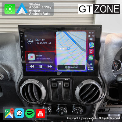 Jeep Wrangler Head Unit Upgrade Kit (2007-2015) - 10inch Touchscreen with Wireless Apple Carplay & Android Auto