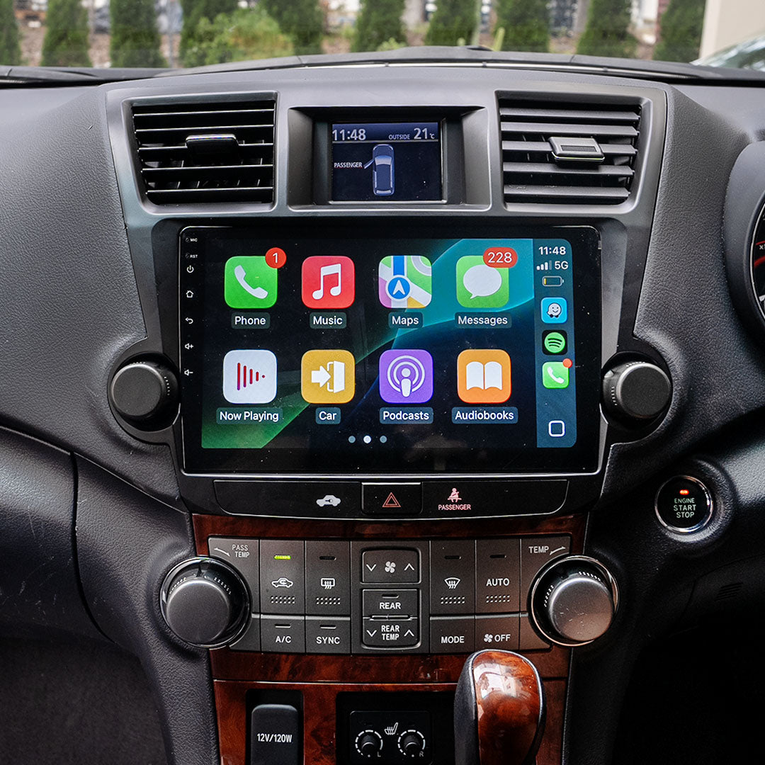 Toyota Kluger Grande Head Unit Upgrade Kit (2007-2013) - 10inch Wireless Multitouch Smartscreen with Apple Carplay Android Auto