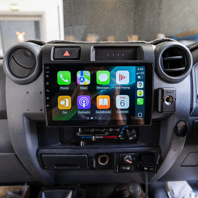 Toyota Landcruiser 79-Series Head Unit Upgrade Kit (1983-Present) - 9inch Stereo with Wireless Apple Carplay & Android Auto