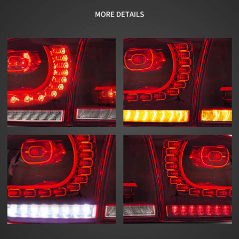 VW Golf Mk6 Sequential Red LED Tail Lights Vland - gtzone