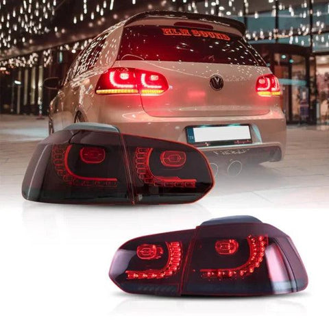 VW Golf Mk6 Sequential Red LED Tail Lights Vland - gtzone