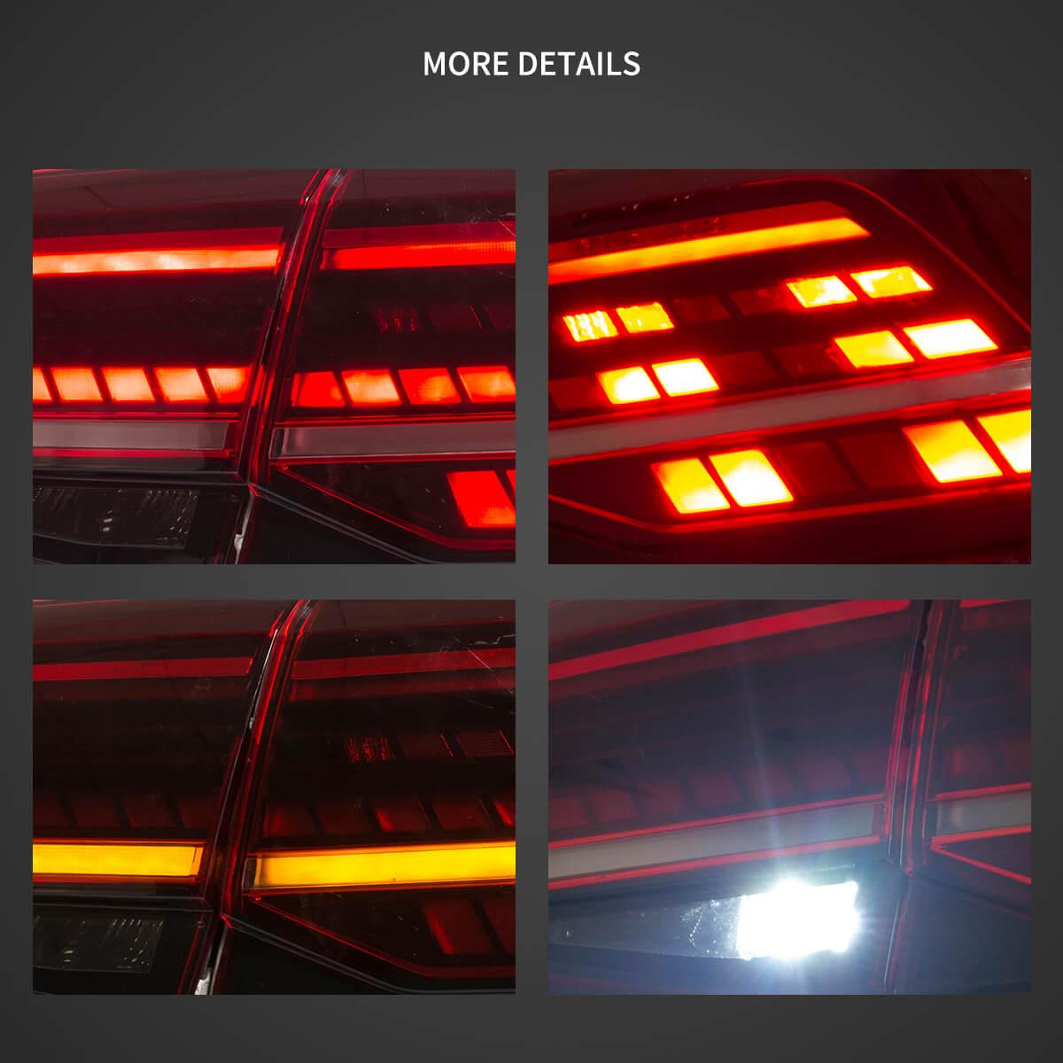 Volkswagen Golf MK7 MK7.5 Hatchback Vland LED Tail Lights with Sequential Turn Signal - gtzone